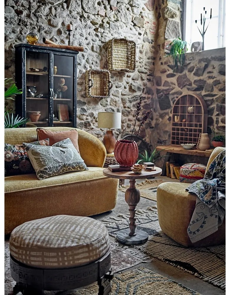 Табуретка в бежов и тъмнокафяв цвят Paloma – Bloomingville