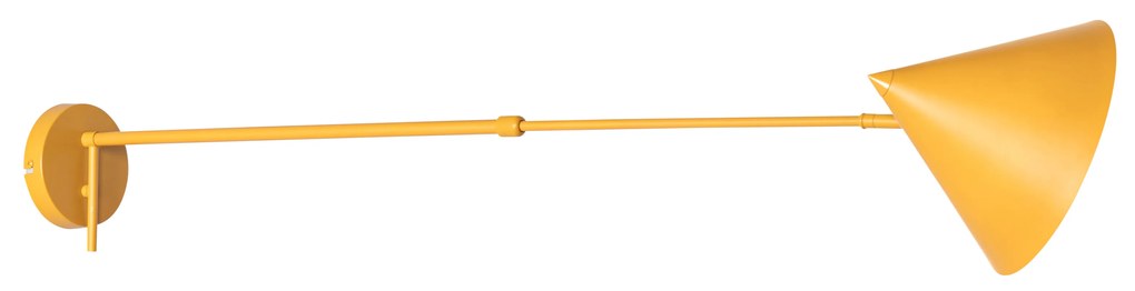 Дизайнерска стенна лампа жълта регулируема - Triangolo