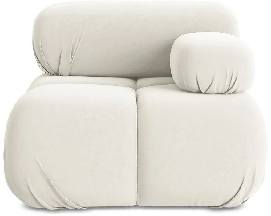 Бял кадифен модул за диван (десен ъгъл) Lokua – Makamii