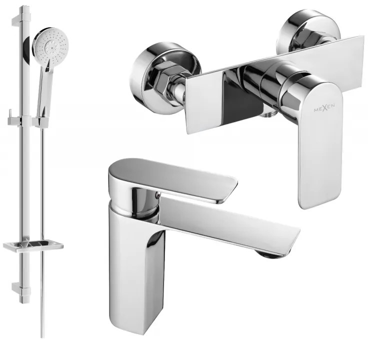Mexen Alexa DQ40 комплект за душ, хром - 71204DQ40-00