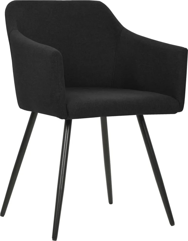 323099 vidaXL 323099  Dining Chairs 2 pcs Black Fabric