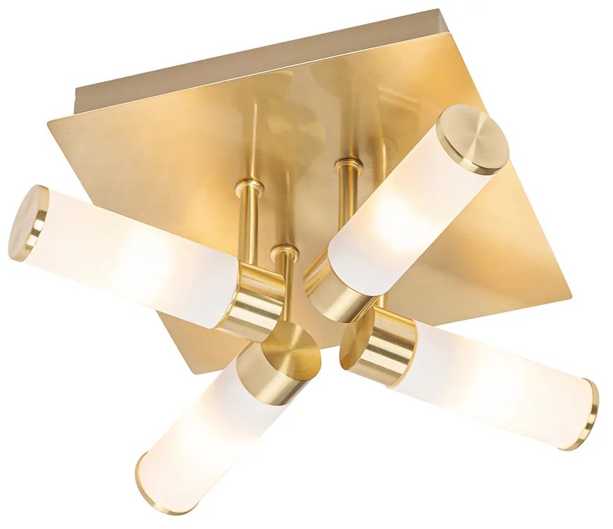 Модерна таванна лампа за баня месинг 4-светлина IP44 - Bath