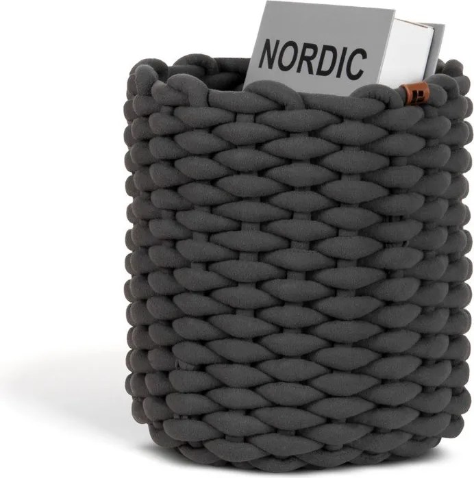 Текстилна кошница ø 25x25 cm Peach Skin Round M – Bigso