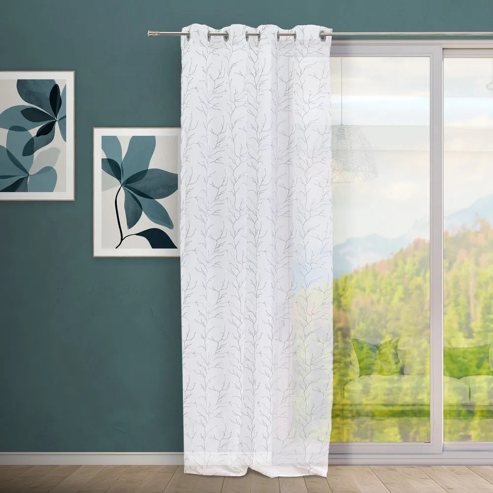 Бяло-сива завеса 140x260 cm Coral – Casa Selección