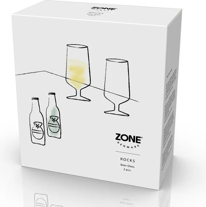 Стъклени чаши в комплект 2 бр. за бира 300 ml Rocks – Zone