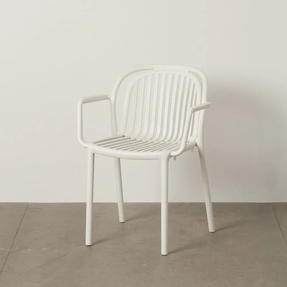 Бял пластмасов трапезен стол Alia – Ixia