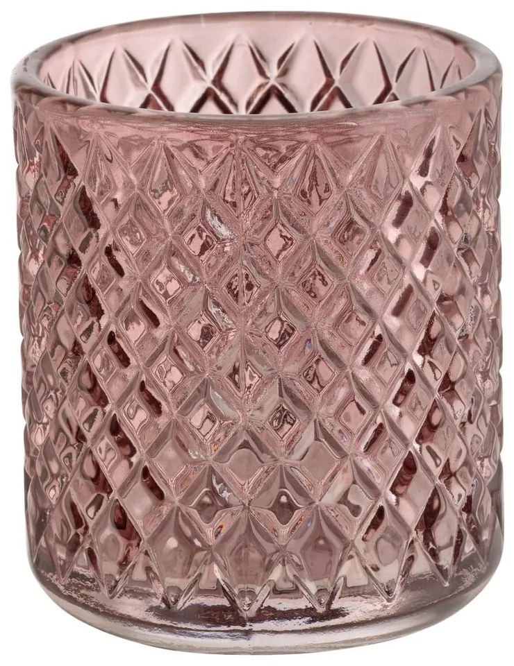 Тъмнорозова стъклена чаша за четки за зъби Atessa – Wenko