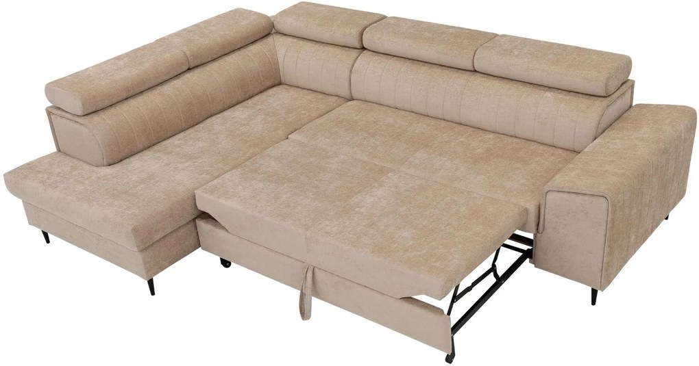 Ъглов диван Kadurin-Тъмно кафе-Ляв