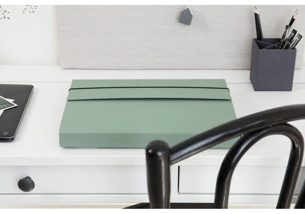 Зелен картонен органайзер Olof Canvas Paper Laminate – Bigso
