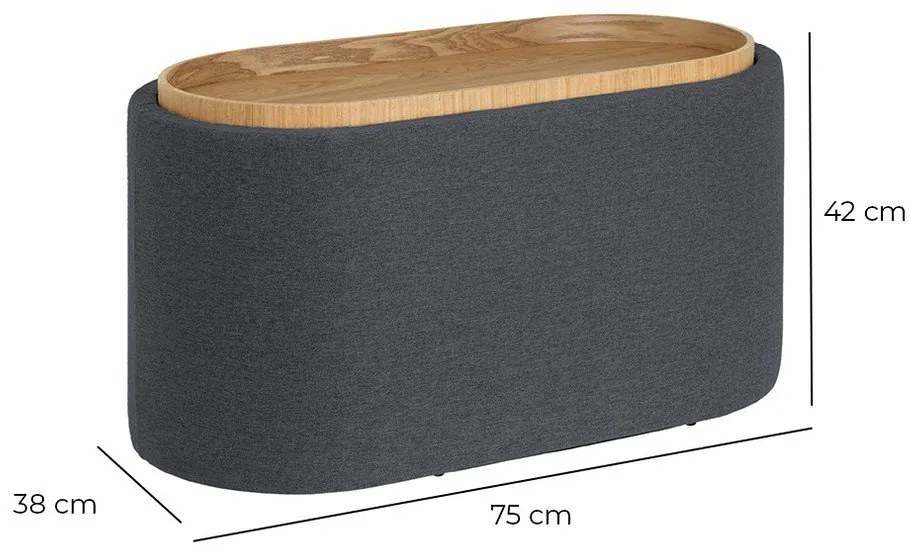 Тъмносива табуретка – Casa Selección