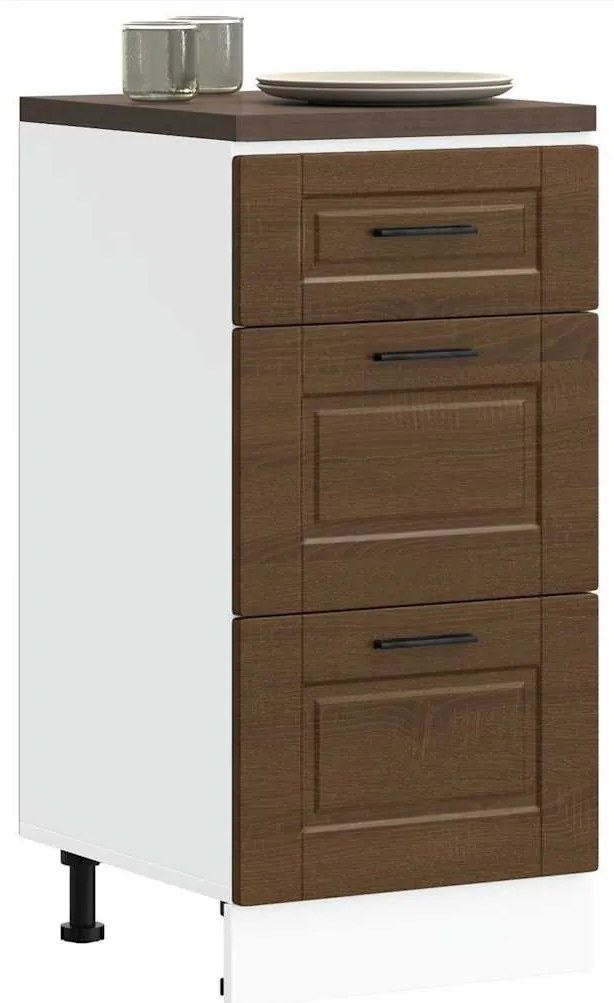 854227 vidaXL Кухненски шкаф Porto, кафяв дъб, инженерна дървесина