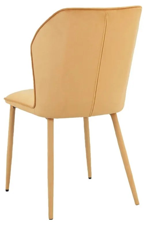 Жълти кадифени трапезни столове в комплект от 2 бр. Wilma – Støraa