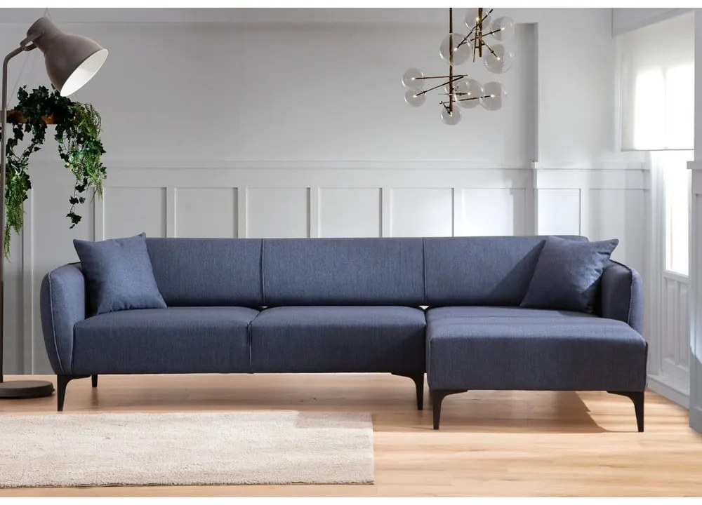 Син ъглов диван , десен ъгъл Belissimo – Balcab Home