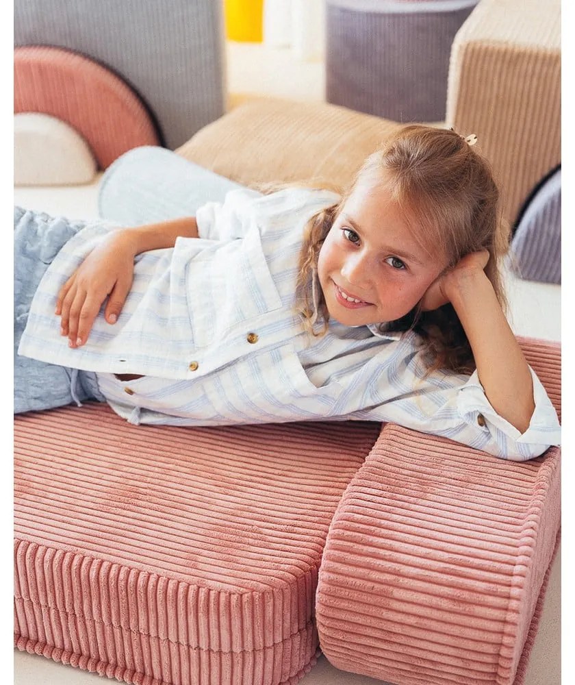 Розов детски стол от рипсено кадифе Flip – Wigiwama