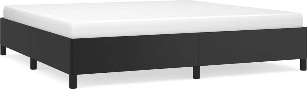 347269 vidaXL Pамка за легло черна 200x200 см изкуствена кожа