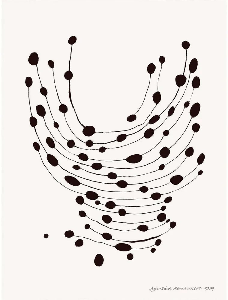 Постер 30x40 cm Dancing Dots – Leise Dich Abrahamsen – The Poster Club