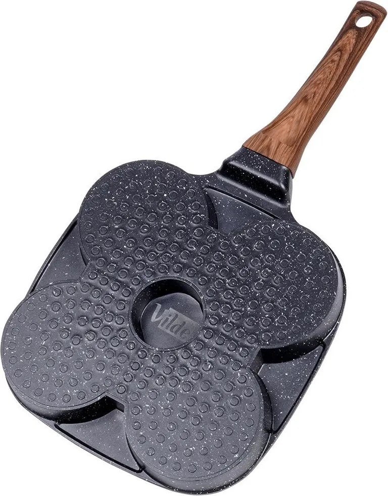 Тиган с 4 отделения за яйца, омлет и палачинки, незалепващо покритие, 19x19см