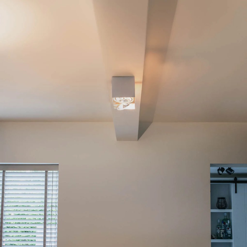 Интелигентен прожектор бял правоъгълен 2-светлина вкл. 2 Wifi GU10 111mm - Box