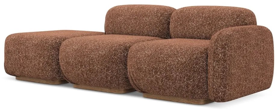 Оранжев/кафяв модулна лежанка (десен ъгъл) Ailani – Makamii