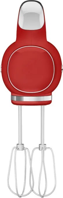 Ръчен миксер SMEG 50's Style HMF01RDEU, 250W, 9 скорости, Турбо, Скрит LED дисплей, Таймер, Аксесоари, Червен