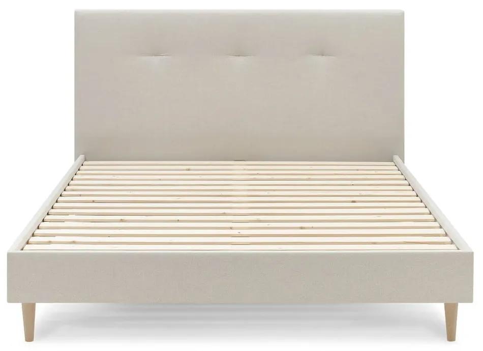 Бежово тапицирано двойно легло с решетка 180x200 cm Tory - Bobochic Paris