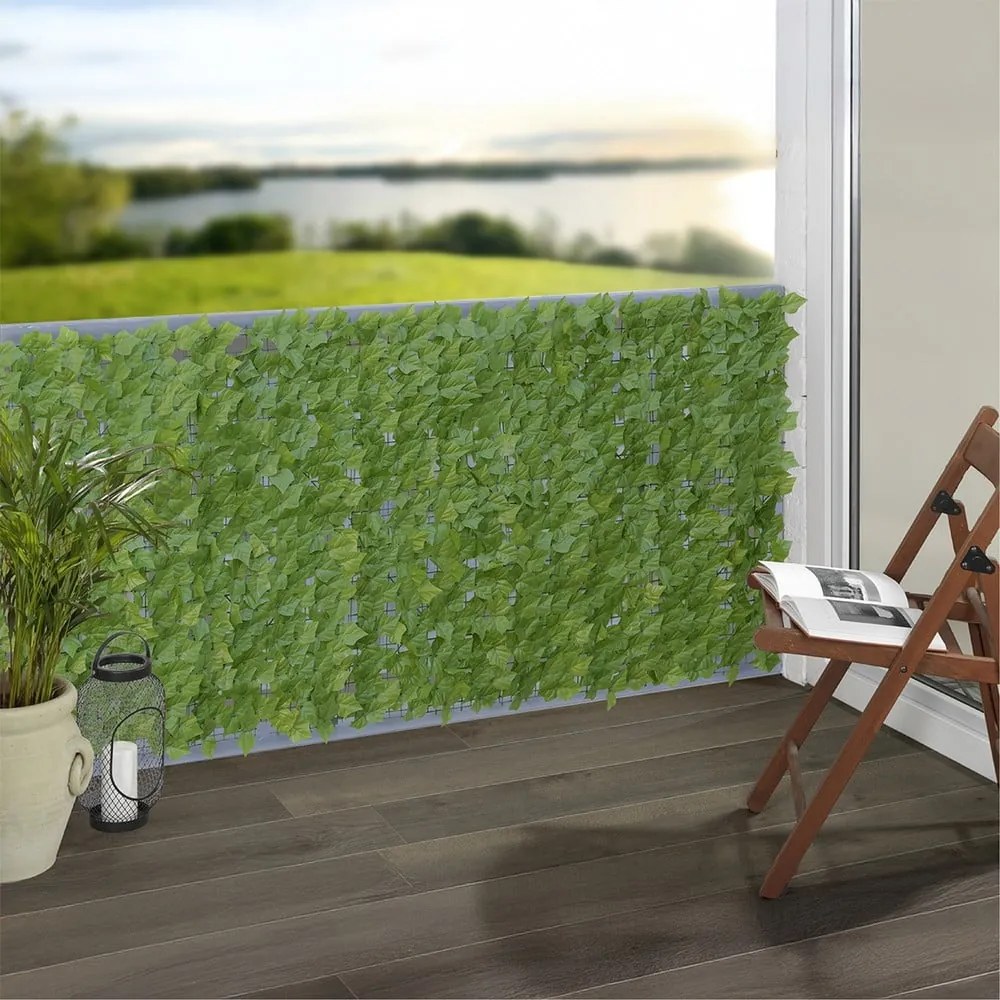 Зелен пластмасов балконски параван 100x100 cm Ivy – Maximex