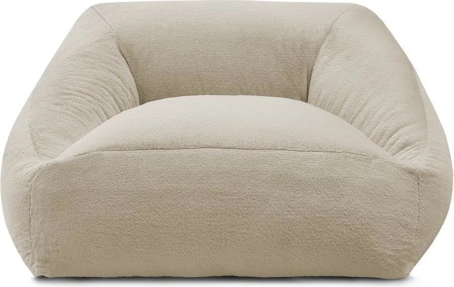 Бежов пуф от изкуствен косъм Lilibet – Bobochic Paris