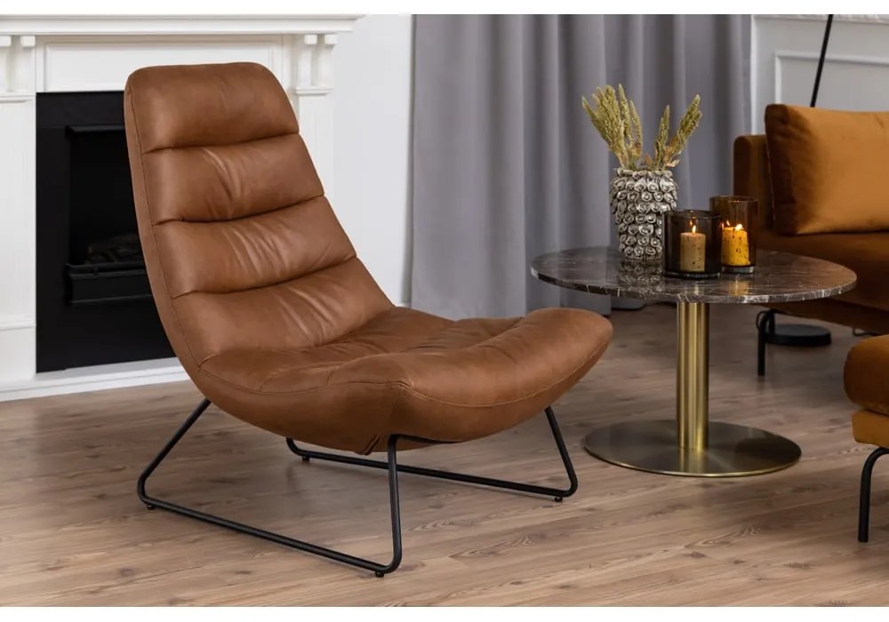 Кафяв фотьойл за релаксация Milford - Actona