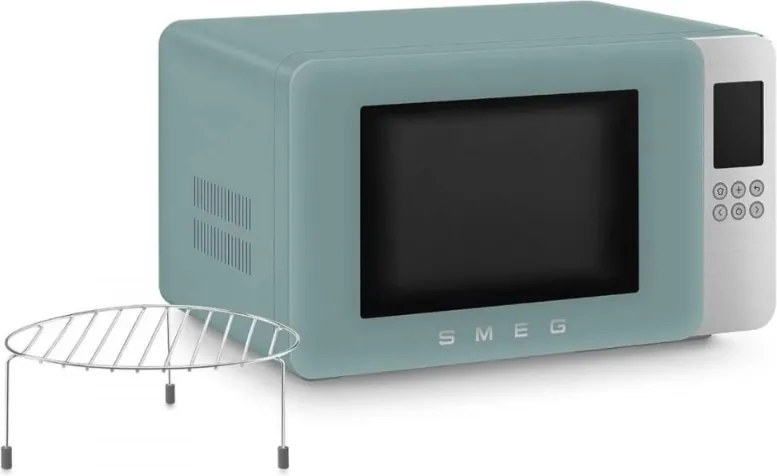 Микровълнова фурна с грил 4в1 SMEG Collezione MOC01EGMEU, 1900W, 29 л, 18 програми, Плавно затваряне, Звуков сигнал, LCD, Зелен