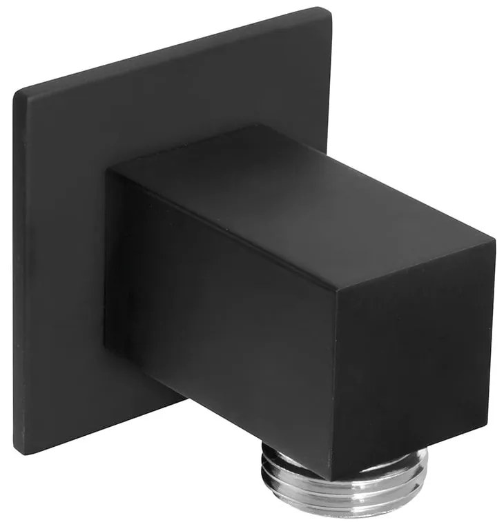 Матово черна месингова част за свързване към душ – Sapho