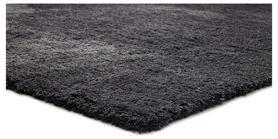Антрацитно черен килим Shanghai Liso, 80 x 150 cm - Universal