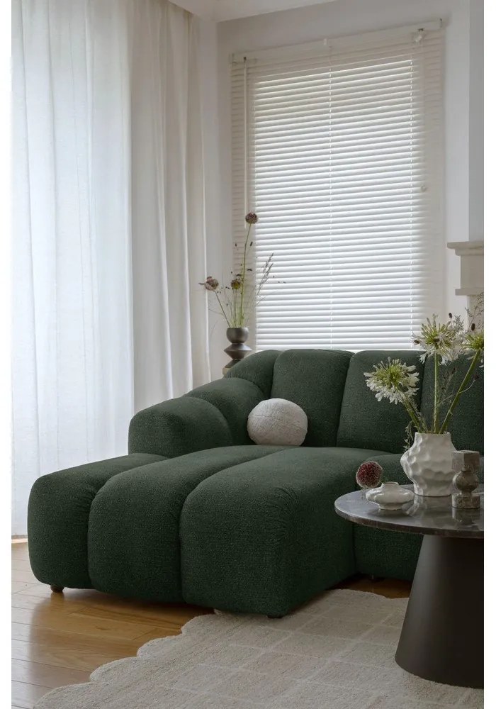 Тъмнозелен ъглов диван (десен ъгъл/U форма) Shell – Miuform