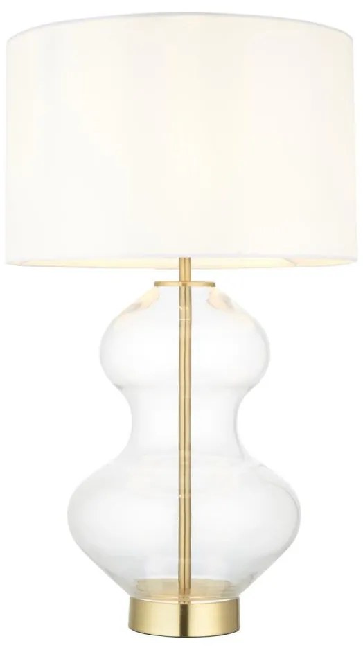 Endon 99110 - Настолна лампа KELDA с димер 1xE27/10W/230V бяла/златна