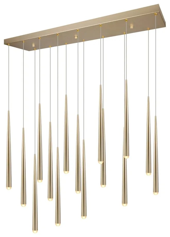 LED висящо осветително тяло в златист цвят Cala – Trio Select