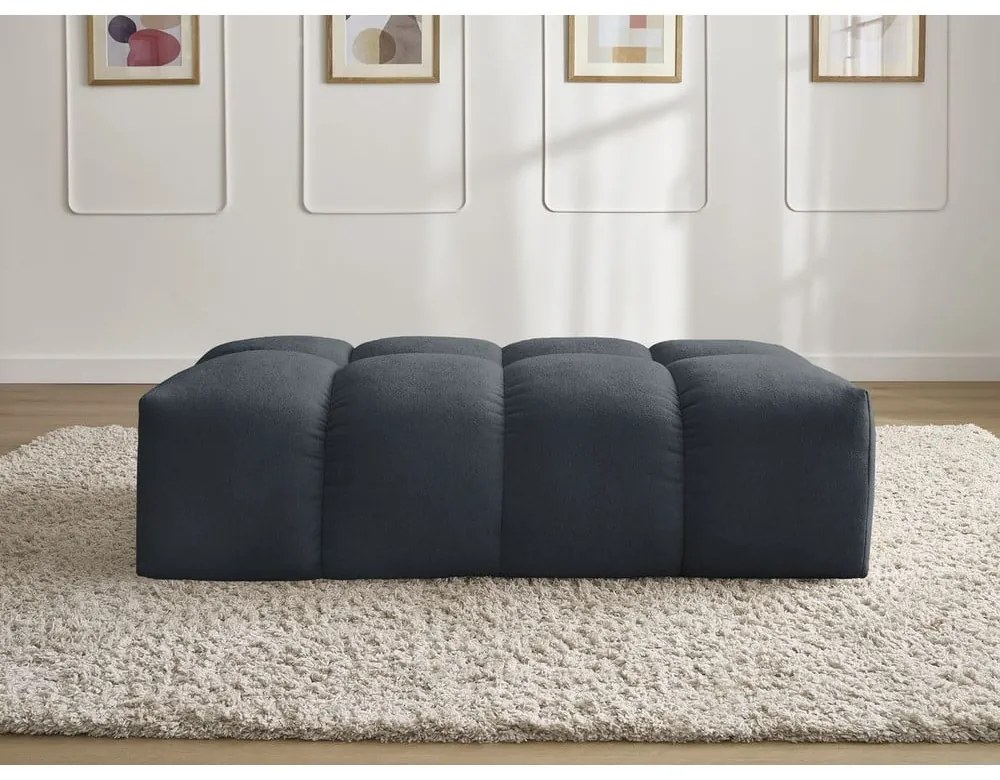 Тъмносиня табуретка от прежда с примки от букле Everest – Bobochic Paris