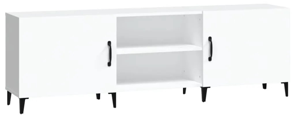 812627 vidaXL ТВ шкаф, бял, 150x30x50 см, инженерно дърво