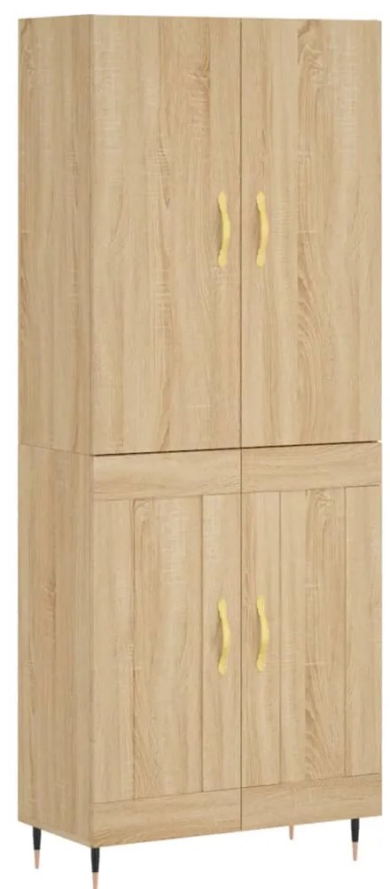 3195774 vidaXL Висок шкаф, дъб сонома, 69,5x34x180 см, инженерно дърво