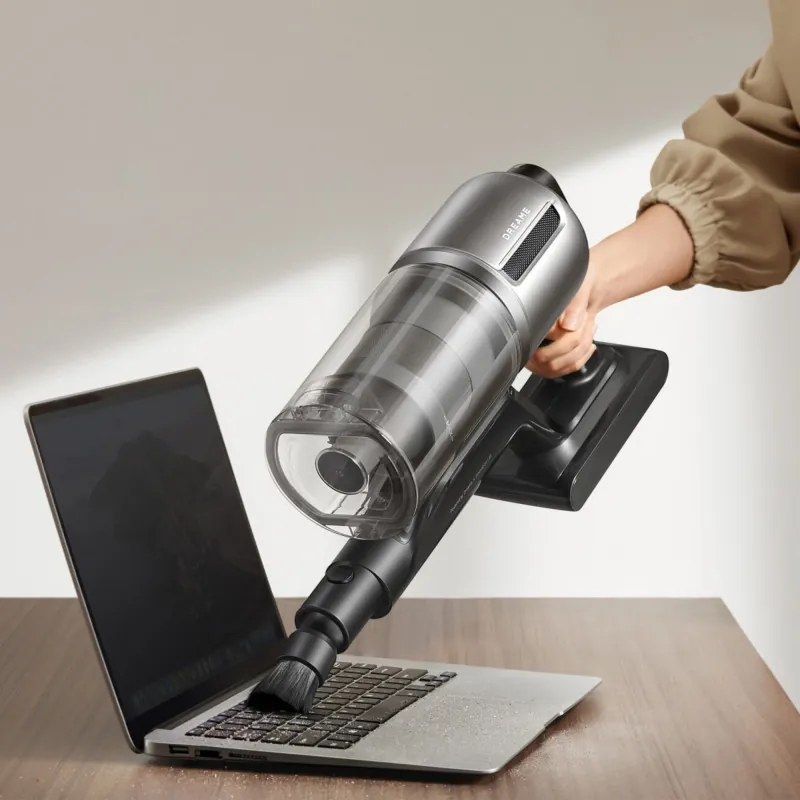 Вертикална прахосмукачка Dreame Z30 AquaCycle VZV77B, 855W, 310AW, 150000 об/мин, 3 степени, 0.32/0.4/0.6 л, 90 мин, HEPA H14, LED, Безчетков мотор, Черен