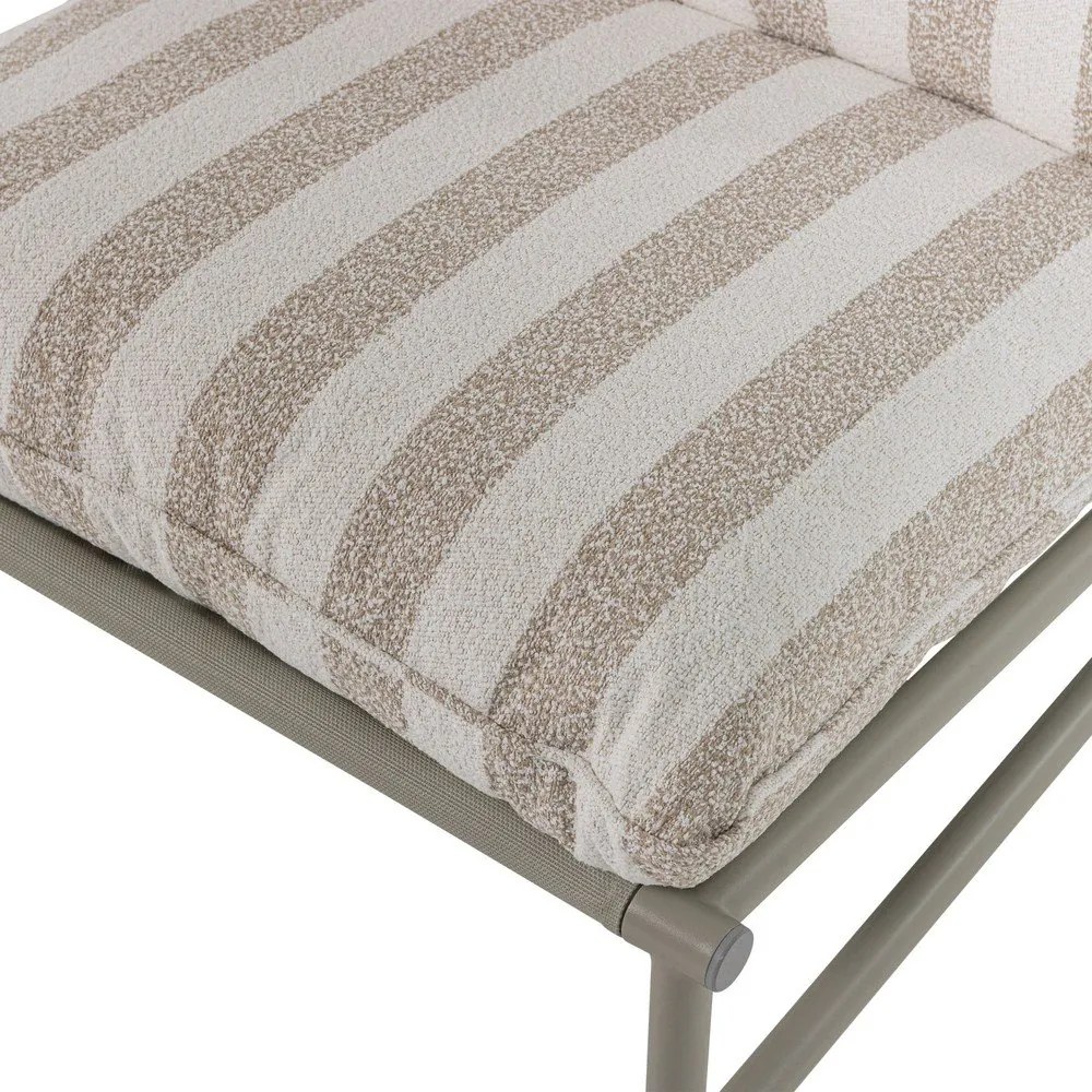 Бежов градински стол метален/подплатен Elvo – WOOOD