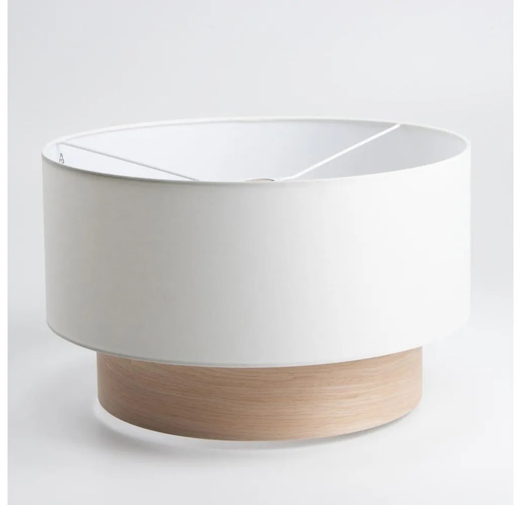 Универсален абажур KERIA Ø 50 см, бял/кафяв