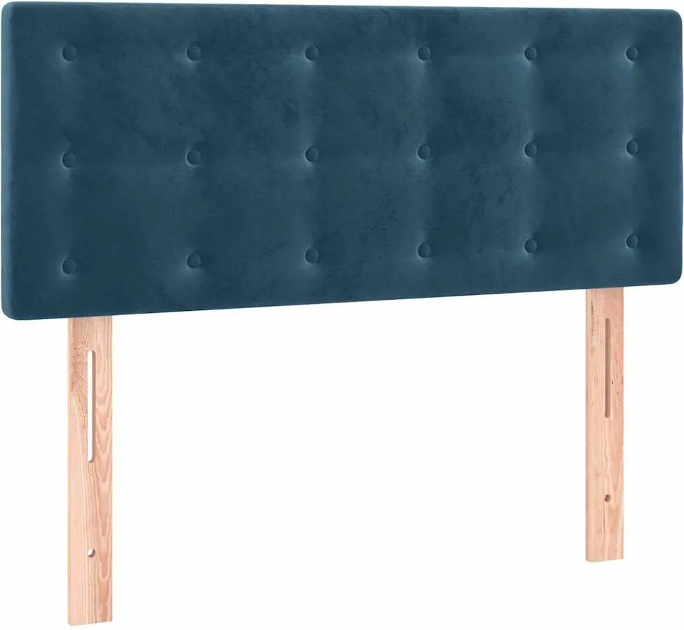 346414 vidaXL Горна табла за легло, тъмносиня, 80x5x78/88 см, кадифе