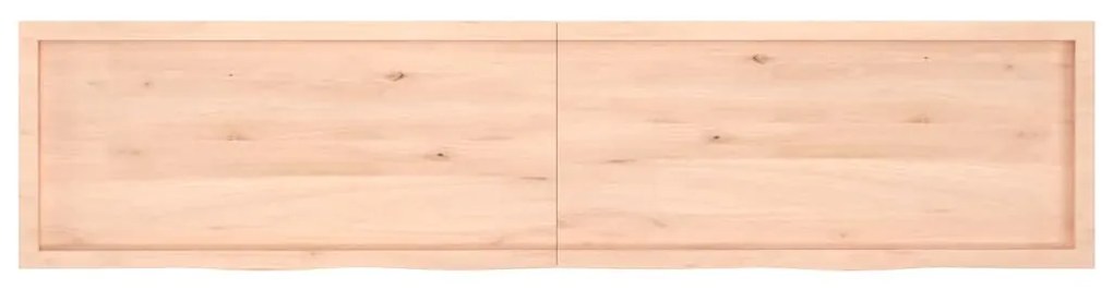 3156341 vidaXL Плот за маса, 220x50x(2-6) см, необработен масивен дъб