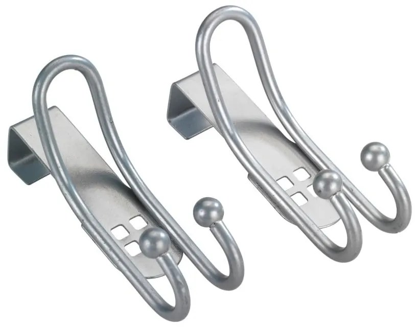 Комплект от 2 куки за окачване на врати в сребристо Кука за врата - Wenko