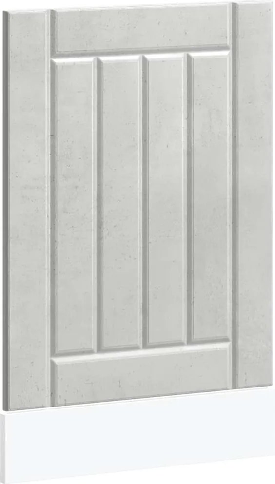 853891 vidaXL Панел за миялна машина, Lucca, бетонно сив, инженерно дърво