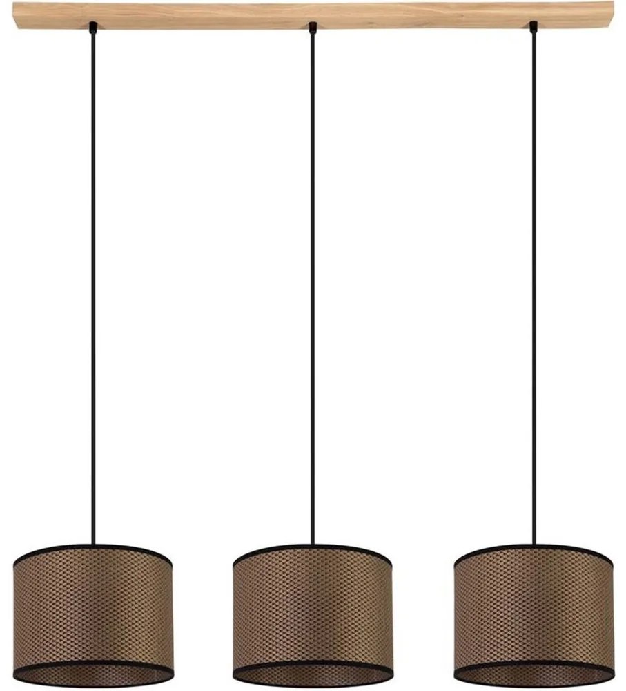 Spot-Light 1037400811551 - Висящ полилей с кабел BENITA 3xE27/40W/230V дъб