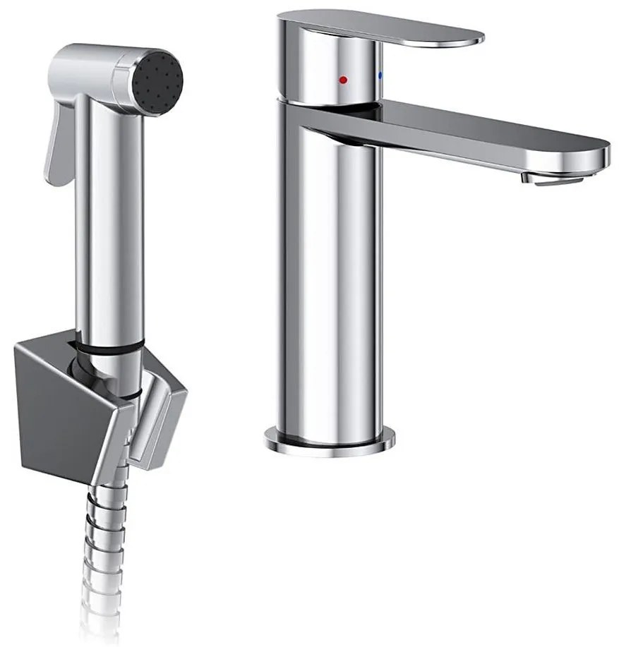 Ravak X070450 - Смесител за умивалник с биде-слушалка CHROME, лъскав хром