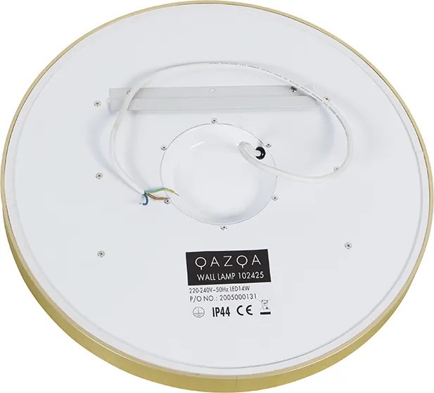 Огледало за баня златно 50 см с LED 3-степенно димируемо с докосване кръгло - Miral