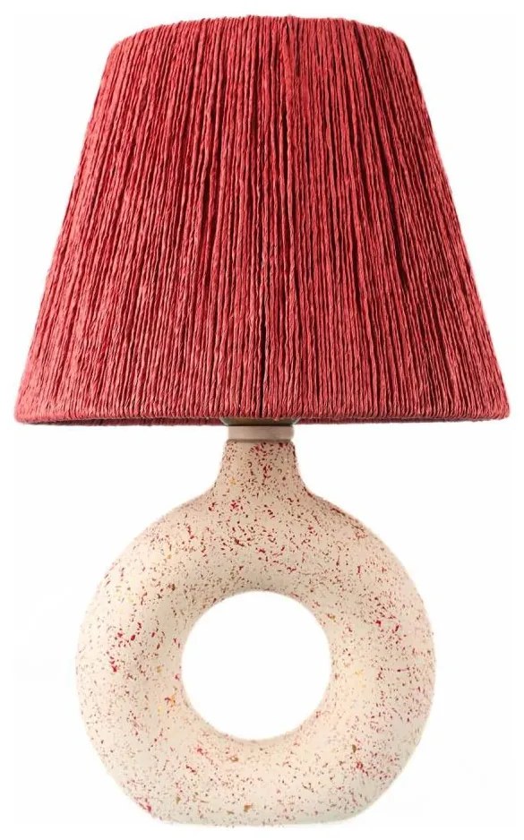 Настолна лампа 1xE27/40W/230V бял/червен