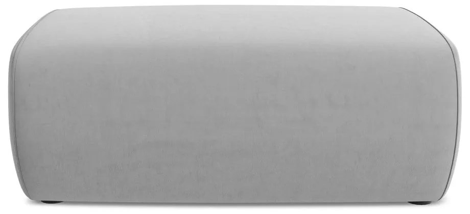 Светлосива кадифена табуретка Kapua – Makamii