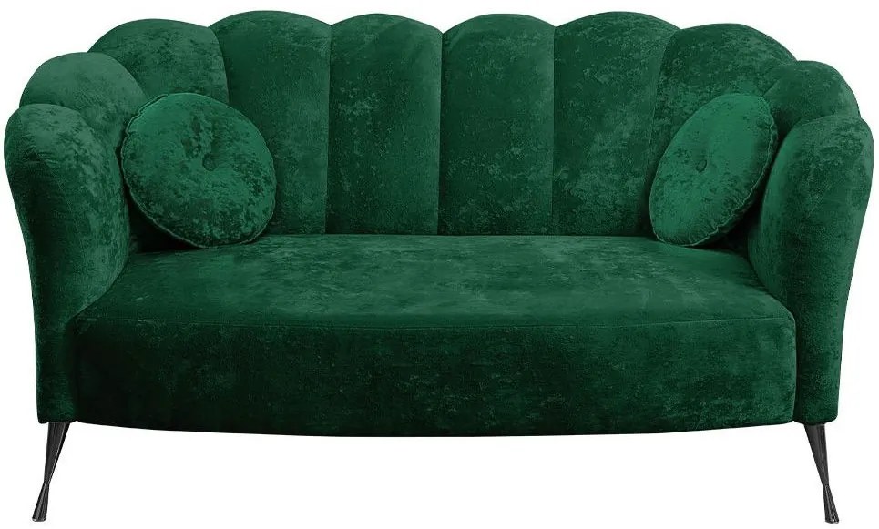 Диван Adria двуместен-Зелено - черно